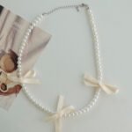 Faux Pearl w/Ribbon Choker