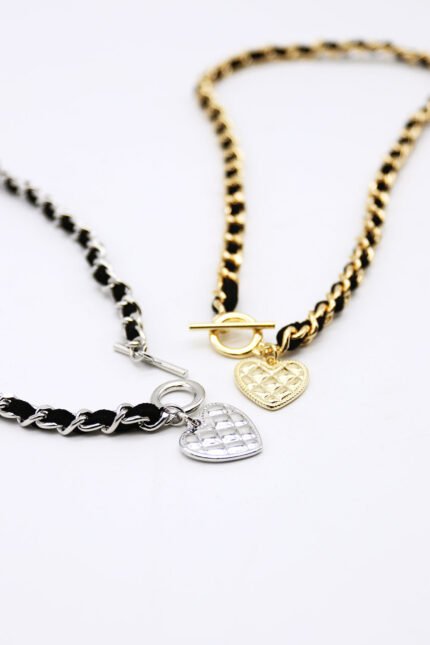Black Chain Heart Necklace