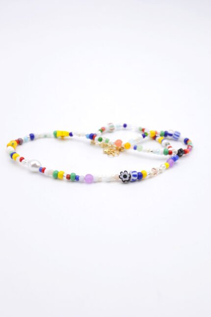 Irine Flower and Beads Necklace