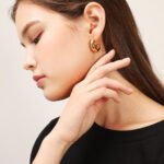 Golden Half Hoop Earrings