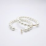 XL Faux Pearl Hoop Earrings