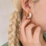 Pearly Plate Earrings