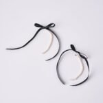 Faux Pearl Ribbon Earrings